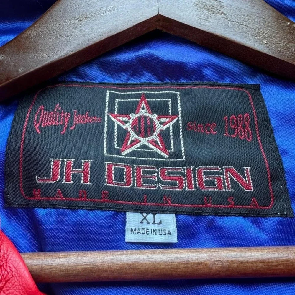 Vintage Jeff Hamilton Jeff Gordon Leather NASCAR Jacket DuPont Sz XL - Picture 3 of 3